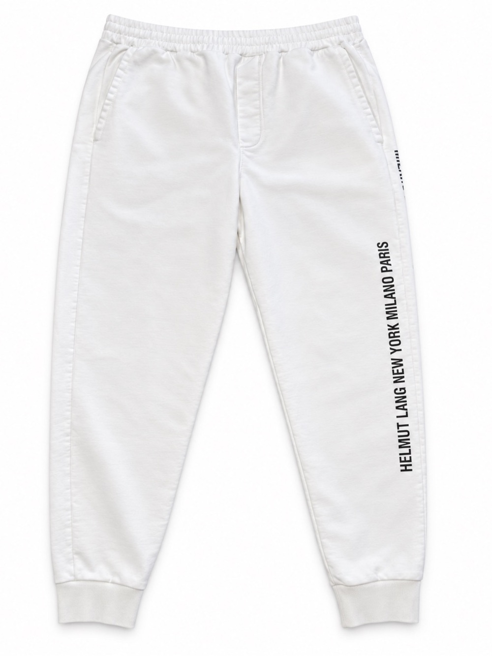 Helmut Lang Men’s City Logo Joggers Large L White Sweatpants Heavyweight EUC